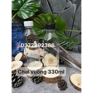 [Chai Nhựa Pet] dung tích 330ml combo 10 chai có Nắp