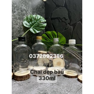 [Chai Nhựa Pet] dung tích 330ml combo 10 chai có Nắp