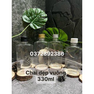 [Chai Nhựa Pet] dung tích 330ml combo 10 chai có Nắp
