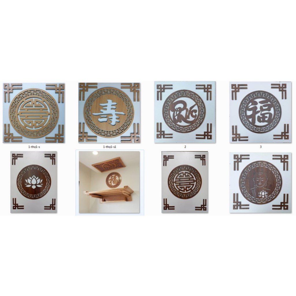 TẤM TRANG TRÍ BÀN THỜ HÌNH CHỮ PHÚC