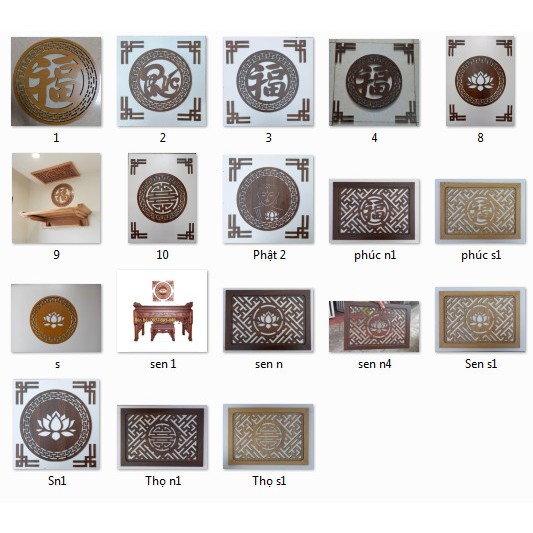 TẤM TRANG TRÍ BÀN THỜ HÌNH CHỮ PHÚC