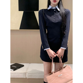 Váy Navy sơ mi liền thân / Coolee.kr