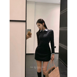 Váy Navy sơ mi liền thân / Coolee.kr