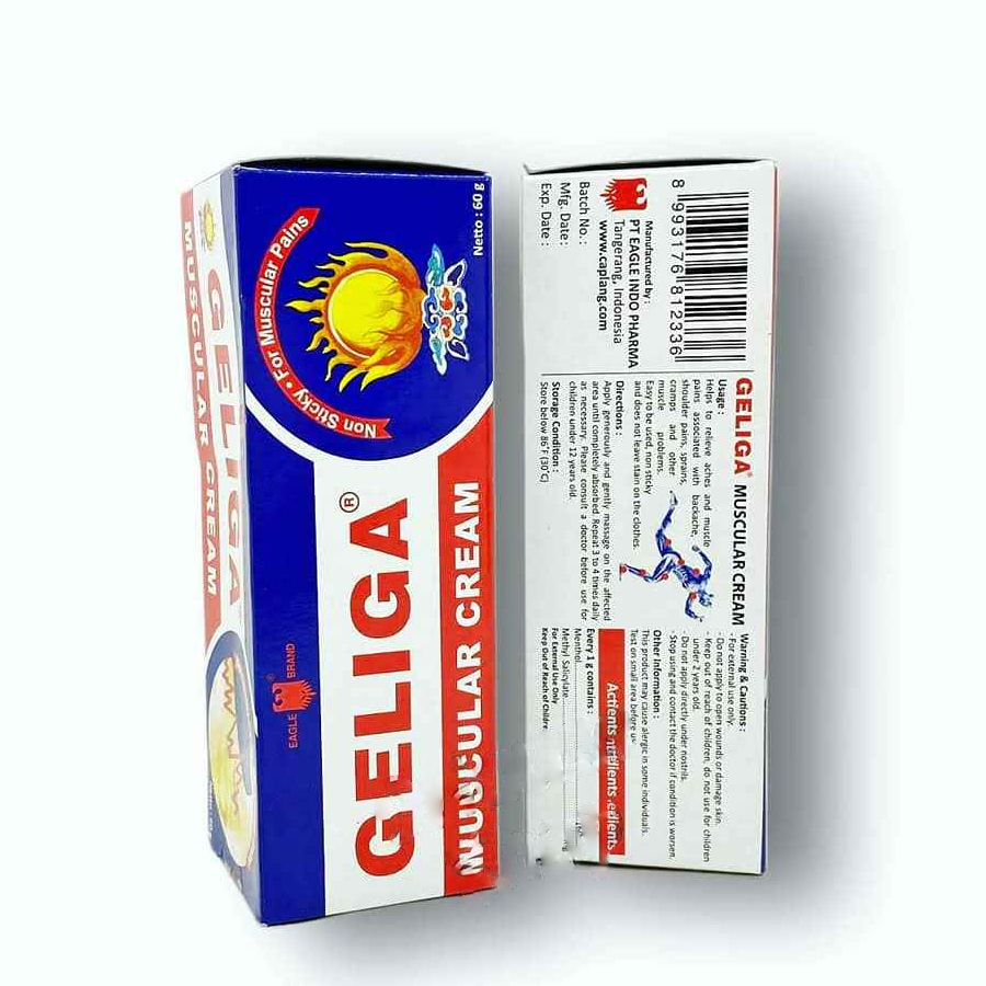 Dầu cù là lửa Geliga Muscular Balm Indonesia, giảm đau nhức xương khớp chuẩn chính hãng