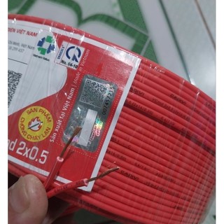 1 met dây điện đôi cadivi 0.5mm chính hãng