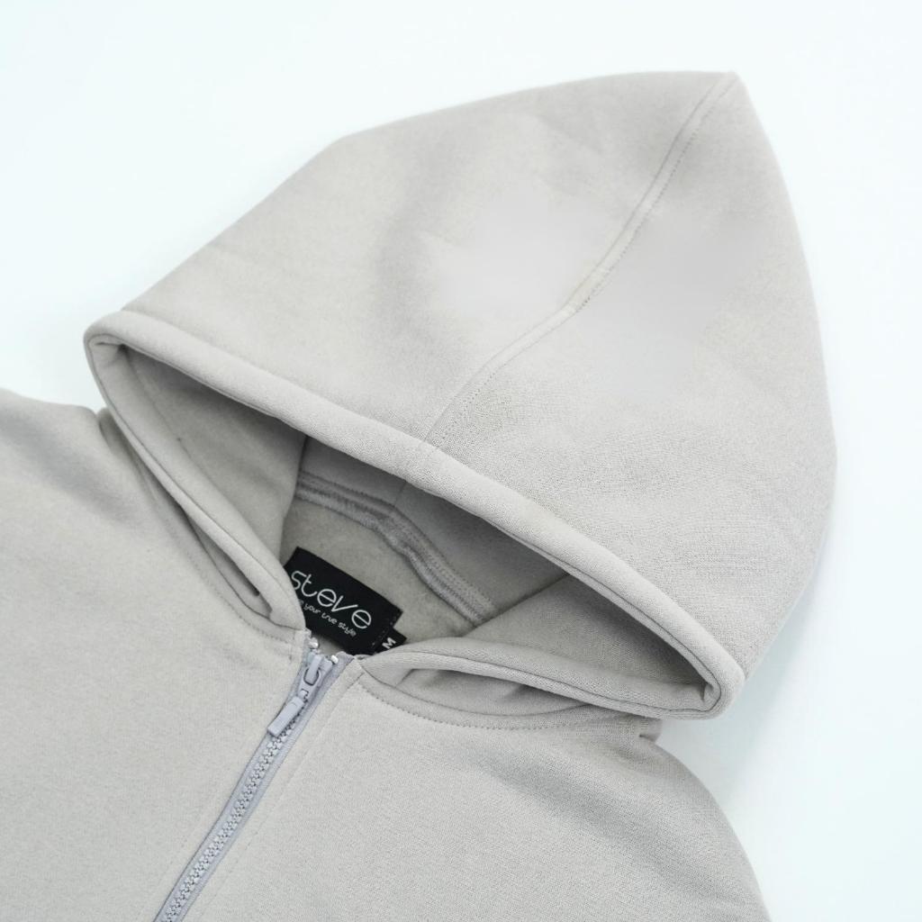 Áo Khoác Nỉ Hoodie Zip STEVE Nỉ Bông Form Rộng Nam Nữ Unisex