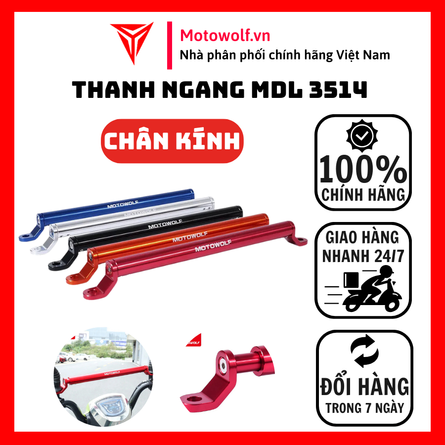Thanh Ngang Giằng Chân Gương Motowolf MDL 3514 - Motowolf Việt Nam Chính Hãng