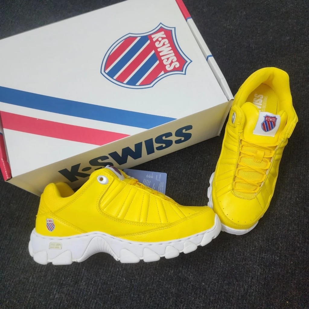 Giày Kswiss nam nữ màu vàng da thuộc xịn màu vàng