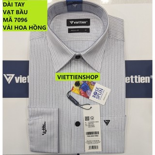 Áo sơ mi việt tiến dài tay vải hoa hồng hoa văn