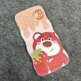 Case ốp lưng Samsung A73 dẻo gấu dâu lotso siêu dễ thương cute viền lượn sóng chống sốc bảo vệ camera