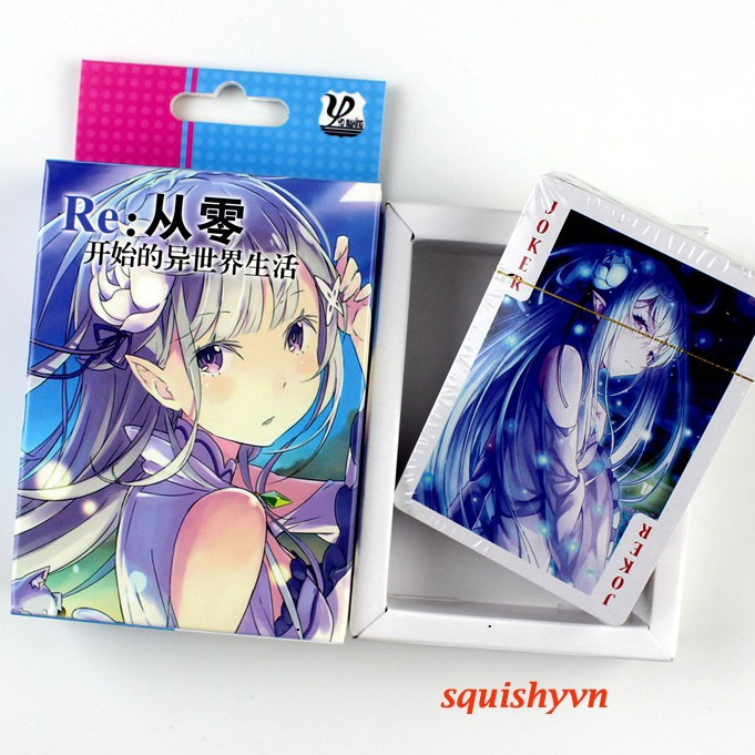 Bộ 54 thẻ ảnh card truyện anime manga Re:Zero − Bắt đầu lại ở thế giới khác