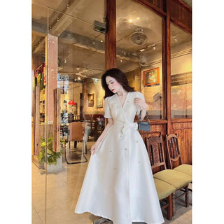 Đầm gấm Tapta đính đá