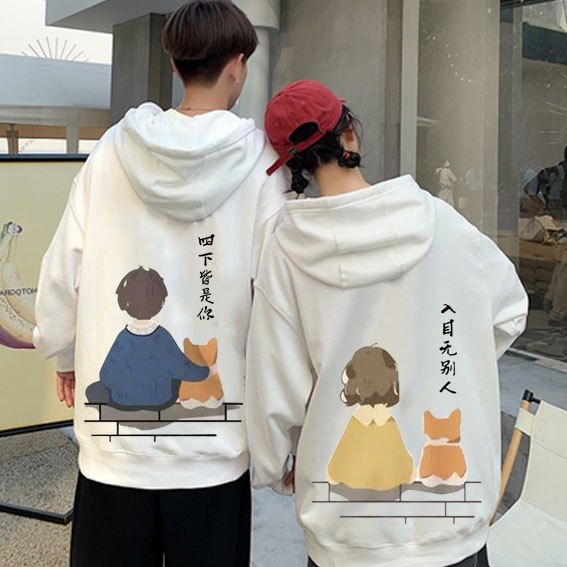 Áo đôi nam nữ , áo đôi hoodie tình yêu - áo cặp mùa đông giá rẻ