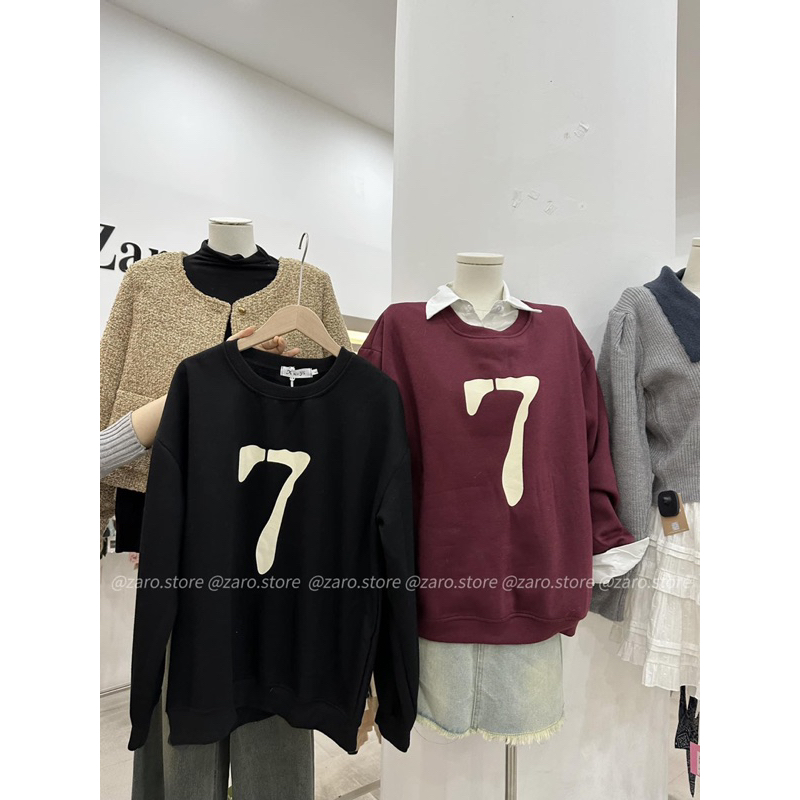 Áo sweater seven nỉ bông