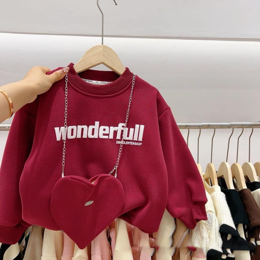 Áo nỉ bé Gái size Đại Hàng Quảng Châu Cao Cấp CD Kids 13-35kg