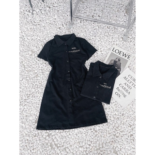 ĐẦM POLO ĐEN THÊU CHỮ