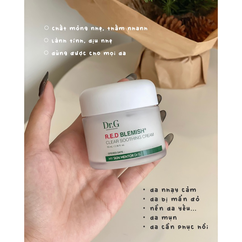 Set kem dưỡng + kem chống nắng Dr.G Red Blemish Soothing For Sensitive