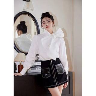 Sơ mi đai nơ cổ Eclipse Clothing