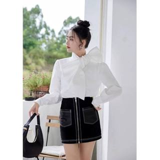 Sơ mi đai nơ cổ Eclipse Clothing