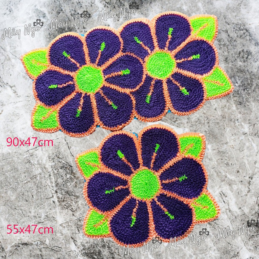 Thảm lau chân hoa đơn/ hoa đôi