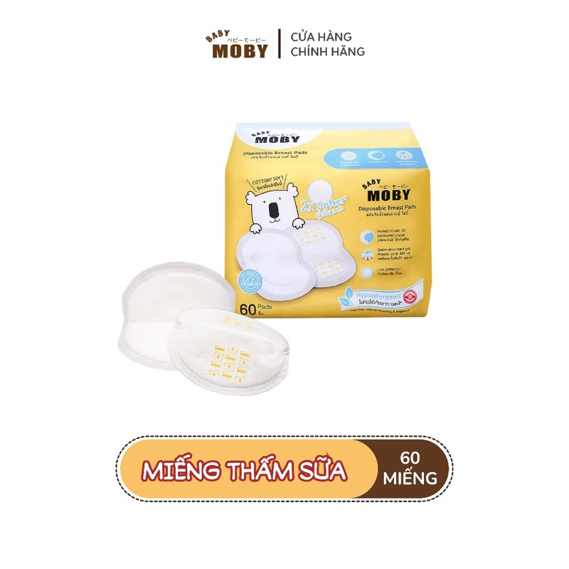 Lót thấm sữa cho mẹ MoBy bịch 60c