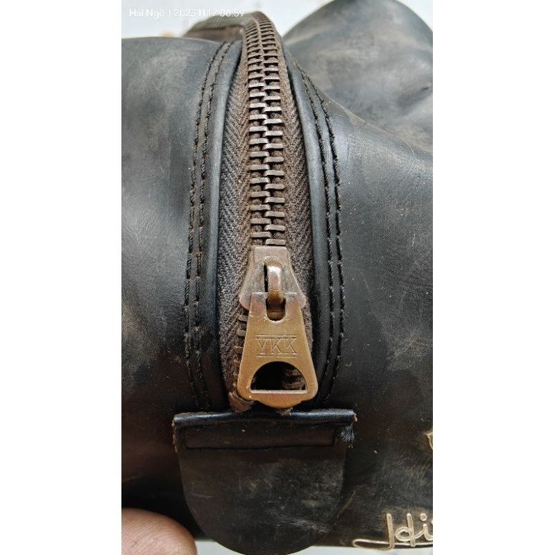 Túi da Hitachi Nhật bãi khóa đồng