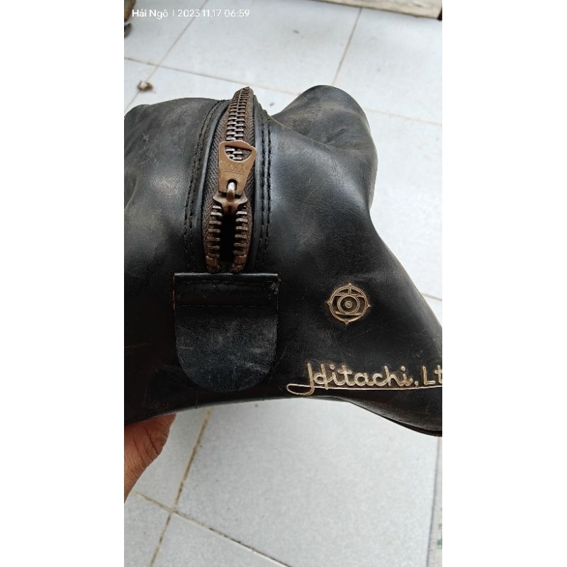 Túi da Hitachi Nhật bãi khóa đồng