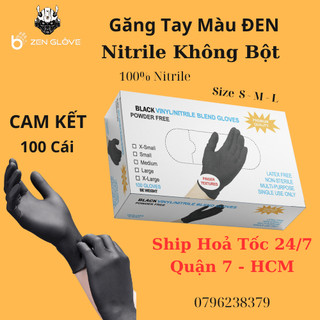 Găng tay màu đen - hộp trắng