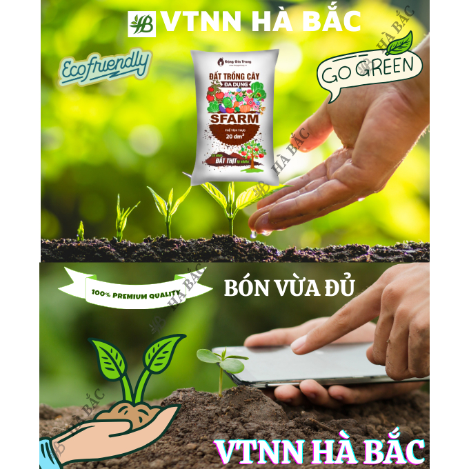 Đất Trồng Cây Đa Dụng SFARM 20dm3 Đặng Gia Trang - Thích Hợp Dùng Cho Mọi Loại Cây Trồng