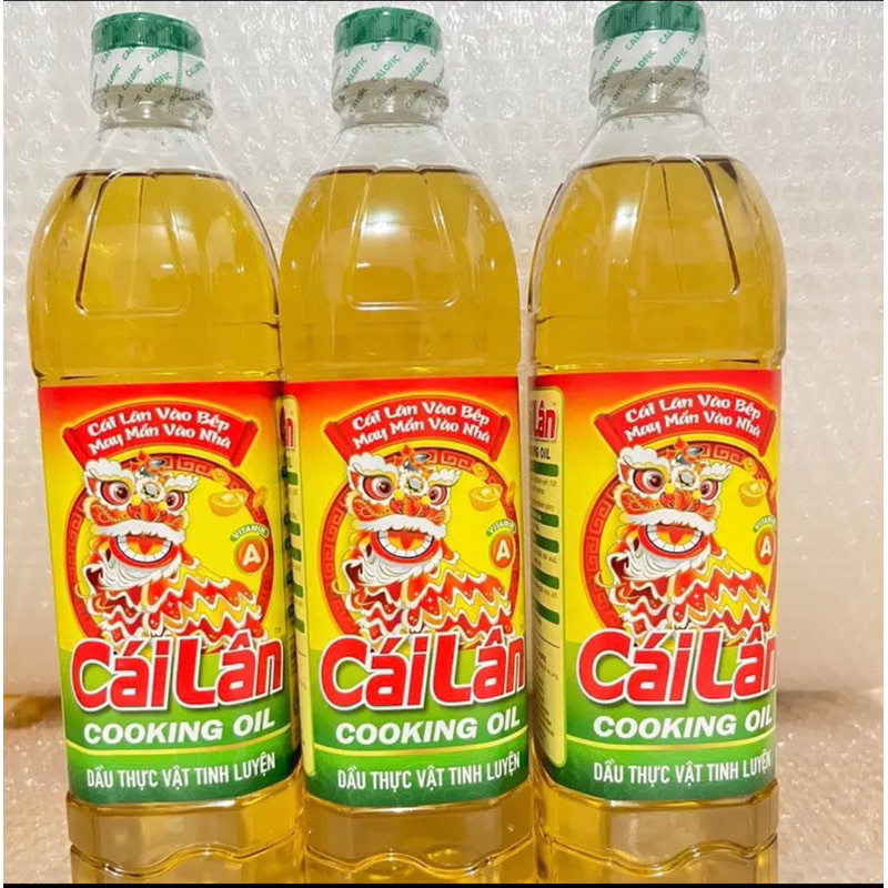 combo 3 chai dầu ăn cái lân 1 lít(date/2027)