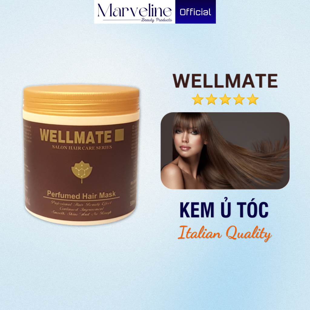 KEM Ủ TÓC SIÊU MỀM MƯỢT PHỤC HỒI TÓC HƯ TỔN WELLMATE - XUẤT XỨ Ý