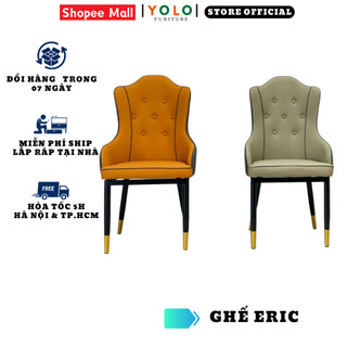 Ghế Ăn Bọc Da Pu T90 Eric, Chân Sắt Sơn Tĩnh Điện. Nhập Khẩu Cao Cấp Hiện Đại, Phù Hợp Căn Hộ Chung Cư Gia Đình