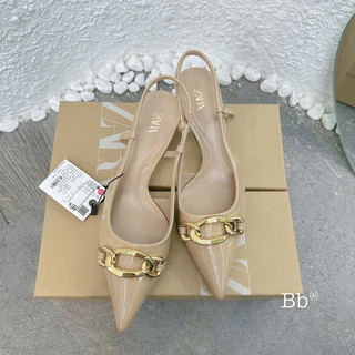 Za (8092) cao gót 5cm da bóng loại 1 có sẵn