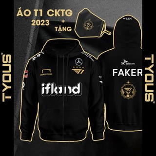 Áo Khoác T1 CKTG 2023 (Tùy Chỉnh Tên Theo Yêu Cầu)