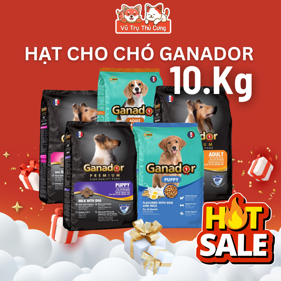 10Kg Thức Ăn Hạt Chó Chó Ganador Cung Cấp Nhiều Dinh Dưỡng