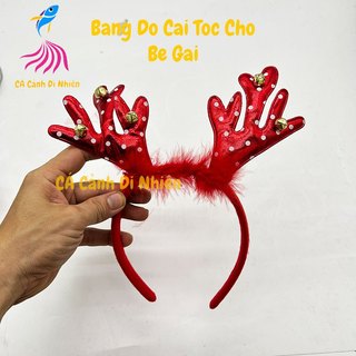 Băng đô cài tóc Noel sừng tuần lộc cài tóc giáng sinh trang trí noel