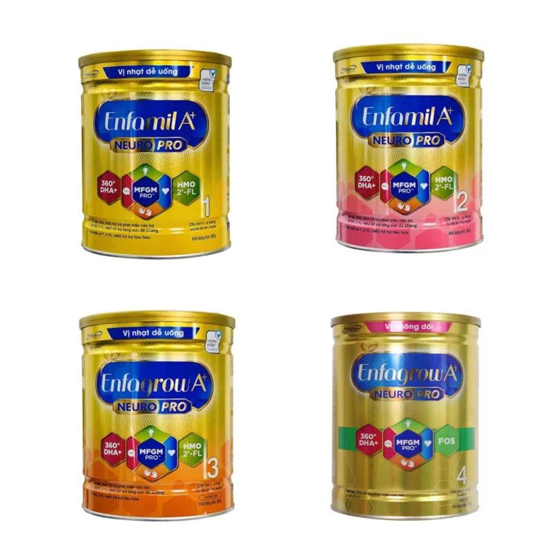 Sữa Enfamil A+ 1,2 . Enfagrow A+ 3, 4 ; 830g