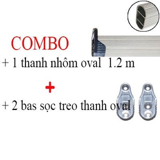 Thanh nhôm treo quần áo Oval