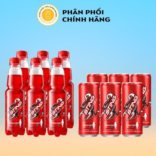 Lốc 6 Chai/ Lon Nước Tăng Lực Sting Hương Dâu 330ml