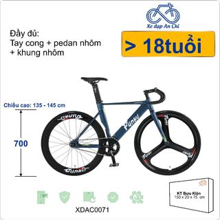 Xe đạp fixgear funky nhôm vành đúc bánh 700 khung bảo hành 12 tháng chính hãng