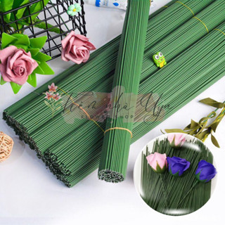 Kẽm cành 40cm màu xanh làm cuống hoa kẽm nhung, hoa giấy, hoa sáp, hoa giả, cắm hoa tiện lợi