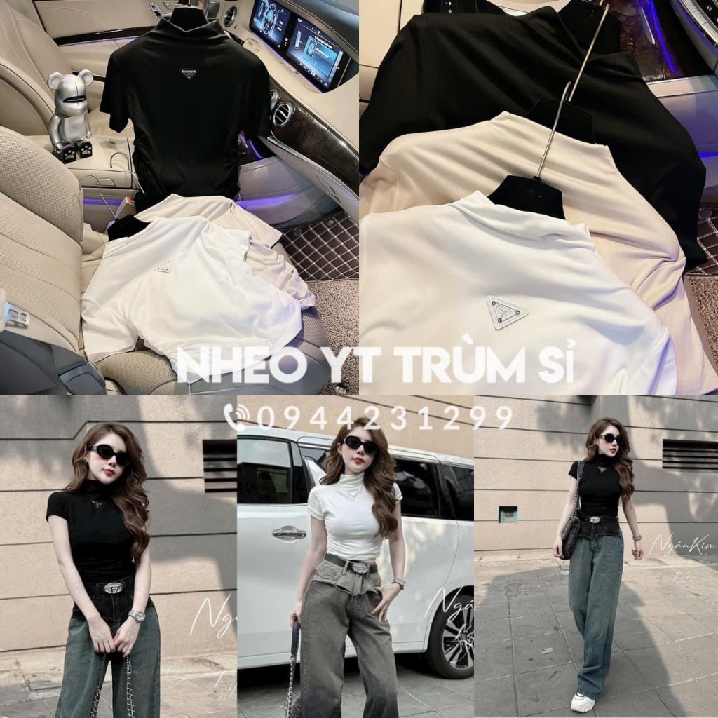 SET 3 ÁO GẮN TAG PR.A CHẤT ZIP TÀU ( cộc tay)
