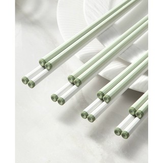Combo/ Set 5 đôi đũa nhựa kháng khuẩn cao cấp với đầu nhám chống trơn tuột/ dễ gắp thức ăn