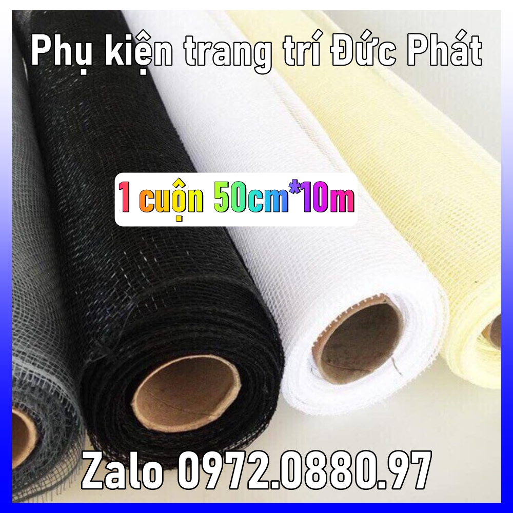 Lưới thô bó hoa kiểu Hàn Quốc , Giấy gói hoa, Trang trí giỏ quà , Decor ( cuộn to 5met)