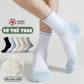 Tất Thể Thao Nam Nữ Chống Trơn Vớ Bóng Rổ Chuyên Dụng Cổ Ngắn Cao Lửng Chạy Bộ Đá Banh Cầu Lông Tennis Gym CHEAP SPORT