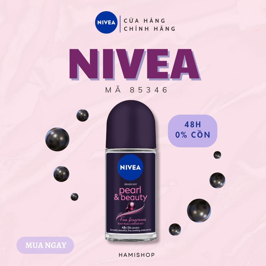 Lăn Ngăn Mùi NIVEA Ngọc Trai Đen (50ml) - 85346