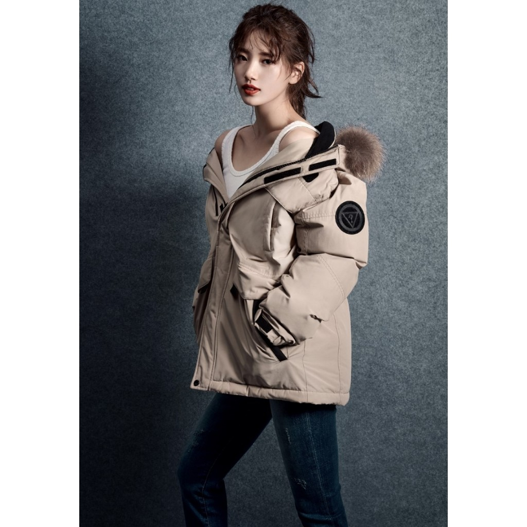 Áo khoác parka lông vũ G.U.E.S.S mặc thời tiết đại hàn, xuất dư xịn sang Hàn AK339