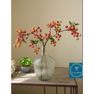 Cành Blueberry nhân tạo cao 54cm đẹp sinh động rực rỡ dùng trong trang trí thiết kế nội thất