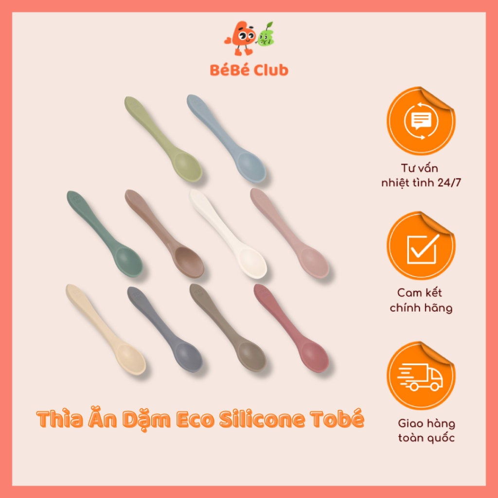 Thìa Ăn Dặm Eco Silicone Tobé