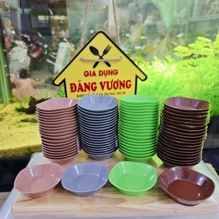 COMBO 10 Chén Chấm Vuông Cạn Nhựa BKP 7CM